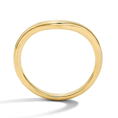 3.75mm Contour Wedding Band in 14K Gold