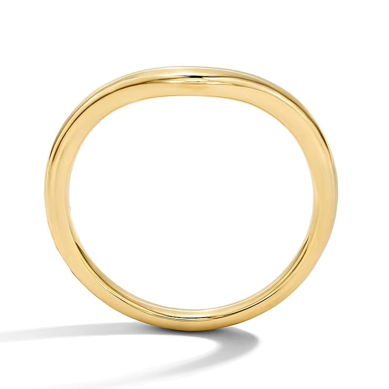 3.75mm Contour Wedding Band in 14K Gold