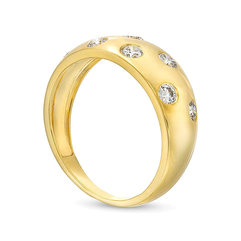 0.5 CT. TW Diamond Bubbles Band in 10K Gold