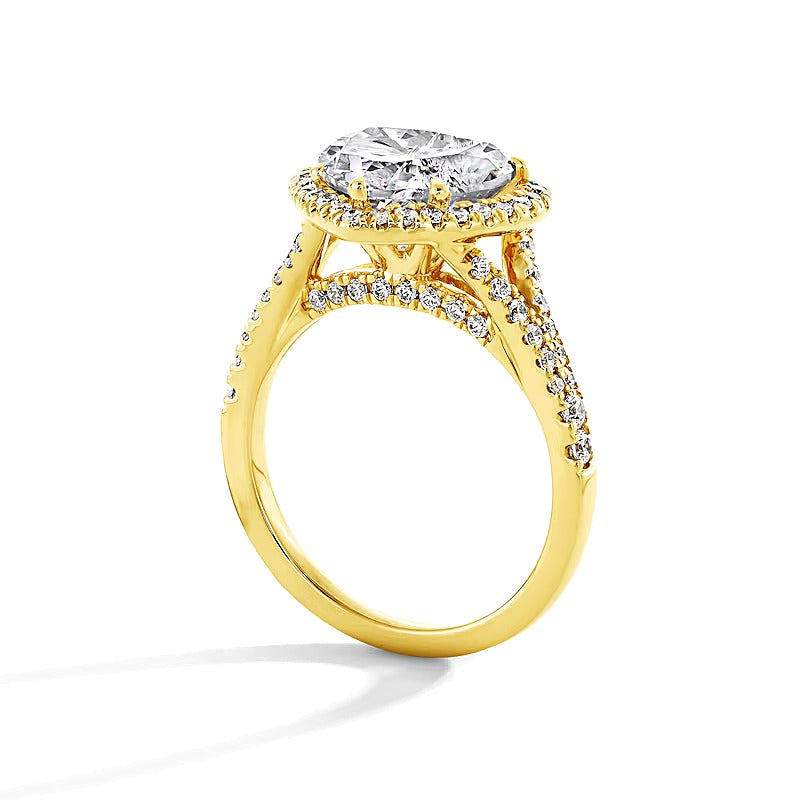 3.63 CT. TW Heart-Shaped Lab-Grown Diamond Frame Split Shank Engagement Ring in 14K Gold (F/VS2)