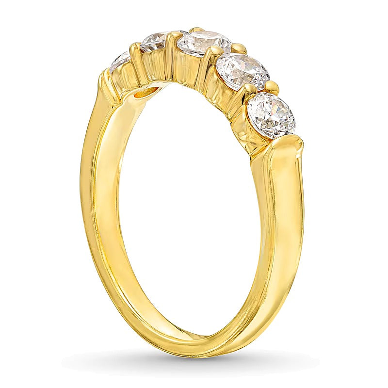 1.0 CT. TW Diamond Five Stone Anniversary Band in 14K Gold