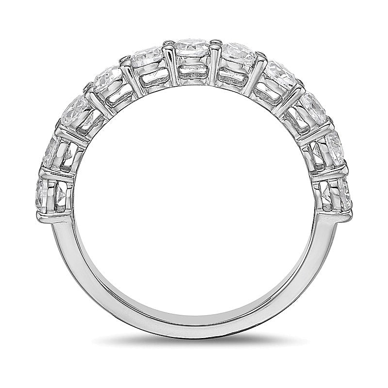 1.25 CT. TW Diamond Eleven Stone Band in 10K White Gold (I/I2)