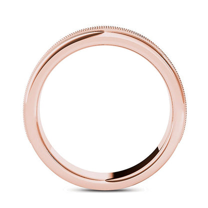 0.33 CT. TW Diamond Channel Milgrain Wedding Band in 14K Rose Gold