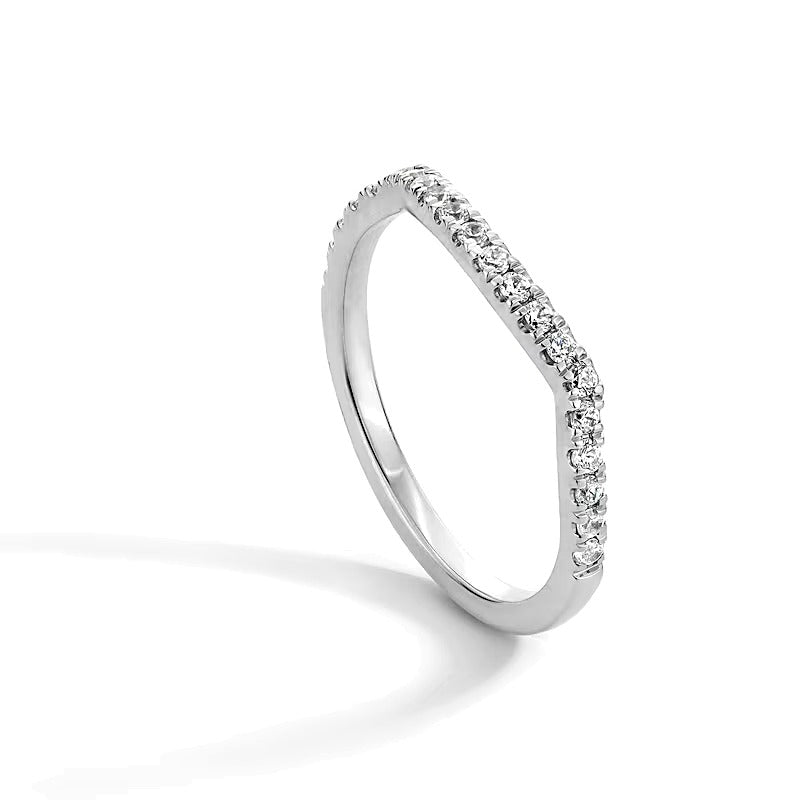 0.25 CT. TW Lab-Grown Diamond Contour Band in 14K White Gold (F/SI2)