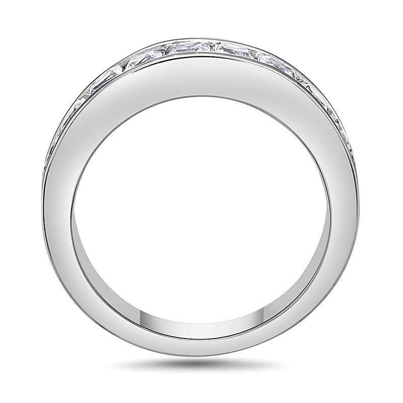 1.5 CT. TW Princess-Cut Diamond Nine Stone Wedding Band in 14K White Gold (I/SI2)