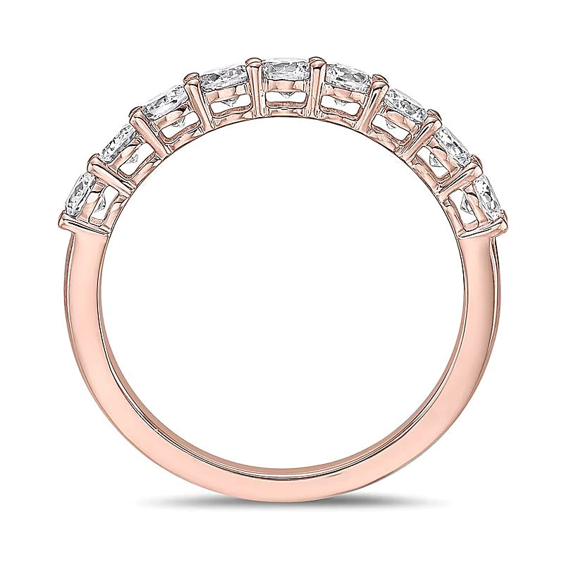 0.75 CT. TW Diamond Nine Stone Band in 10K Rose Gold (I/I2)