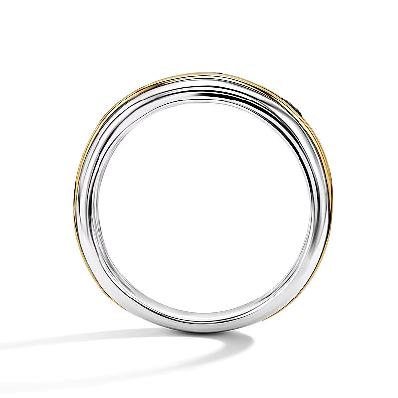1.0 CT. TW Black Diamond Five-Stone Band in 10K Two-Tone Gold