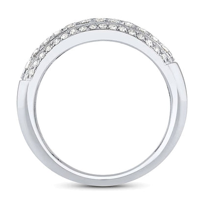1.5 CT. TW Lab-Grown Diamond Multi-Row Band in 10K White Gold (F/VS2)