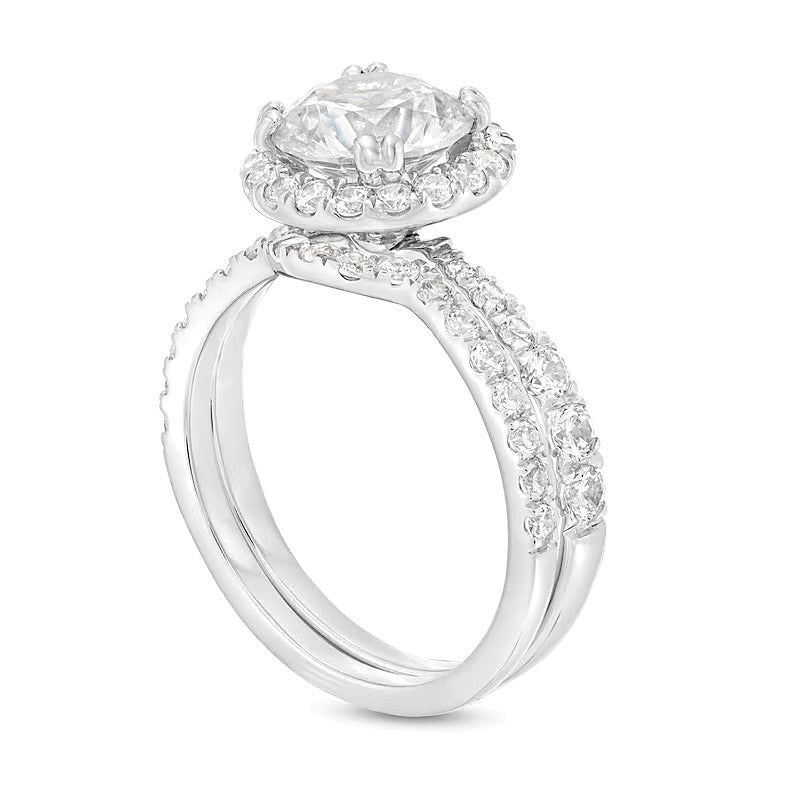 2.88 CT. TW Lab-Grown Diamond Frame Bridal Set in 14K White Gold (I/SI2)