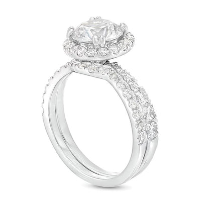 2.88 CT. TW Lab-Grown Diamond Frame Bridal Set in 14K White Gold (I/SI2)