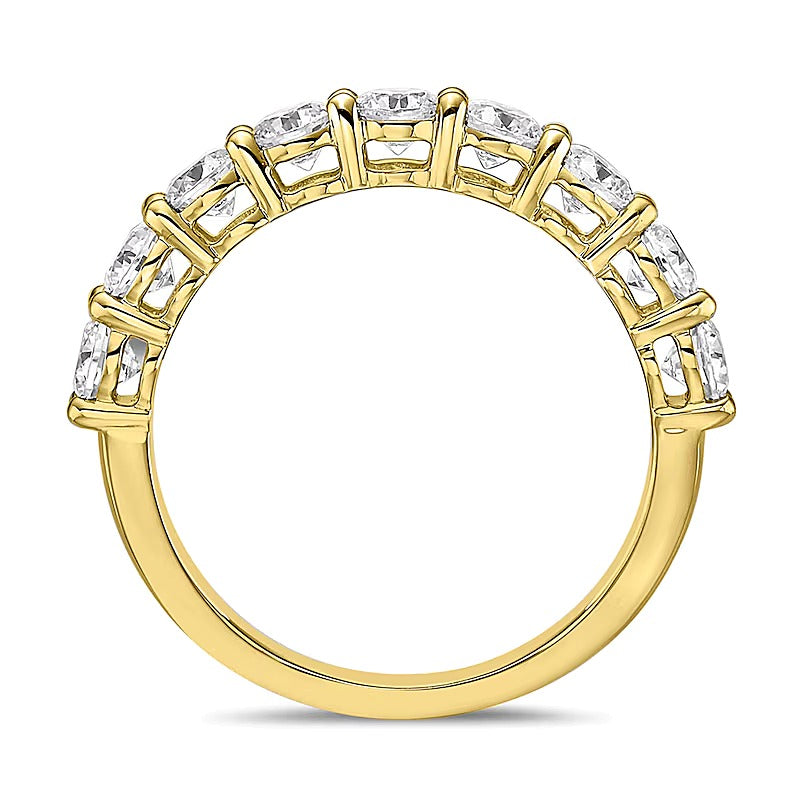 1.5 CT. TW Diamond Nine Stone Band in 10K Gold (I/I2)