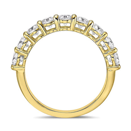 1.5 CT. TW Diamond Nine Stone Band in 10K Gold (I/I2)