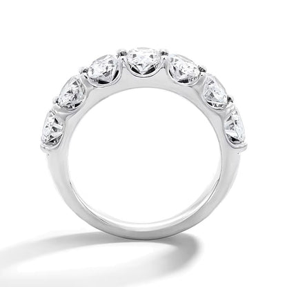 3.0 CT. TW Oval Lab-Grown Diamond Seven Stone Anniversary Band in 14K White Gold (F/SI2)