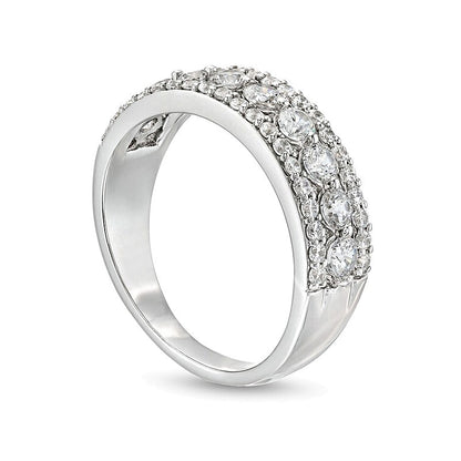 1.0 CT. TW Diamond Edge Band in 10K White Gold