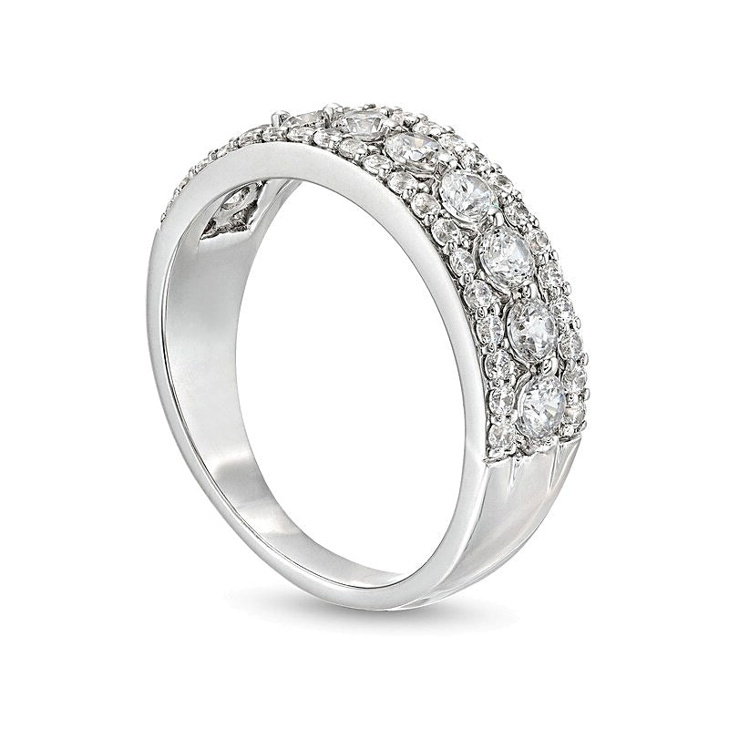 1.0 CT. TW Diamond Edge Band in 10K White Gold