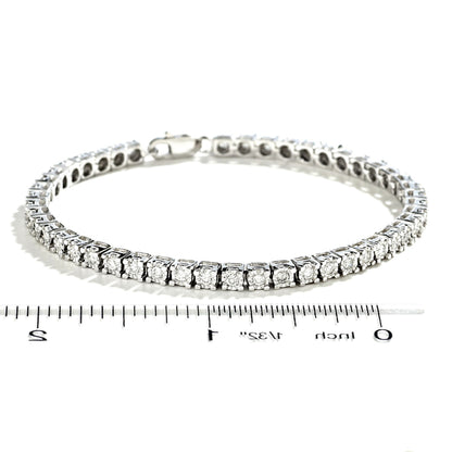 1.5 CT. TW Diamond Tennis Bracelet in Sterling Silver