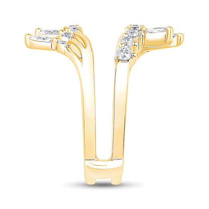 0.63 CT. TW Marquise and Round Lab-Grown Diamond Solitaire Enhancer in 14K Gold (F/VS2)