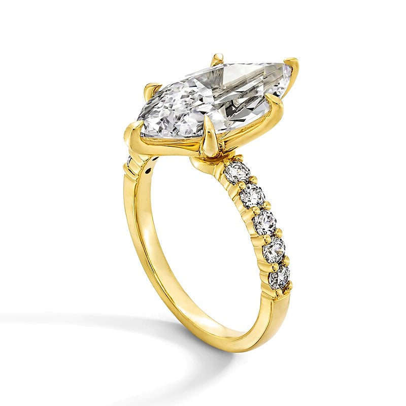 4.5 CT. TW Marquise-Cut Lab-Grown Diamond Engagement Ring in 14K Gold (F/VS2)