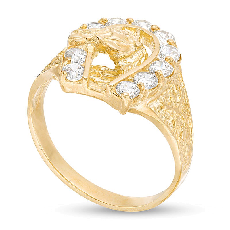 0.25 CT. TW Diamond Lucky Horse Ring in 10K Gold