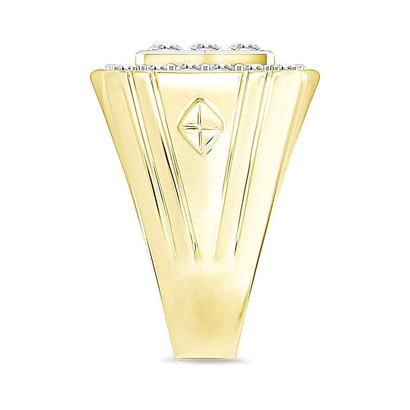 2.0 CT. TW Lab-Grown Multi-Diamond Cushion Signet Ring in 10 Gold (F/VS2)