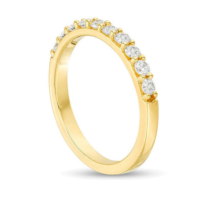 0.5 CT. TW Diamond Ten Stone Wedding Band in 10K Gold