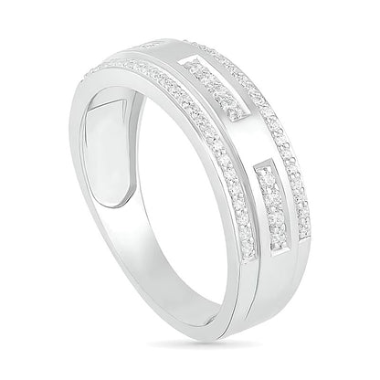 0.38 CT. TW Diamond Edge Wedding Band in 10K White Gold