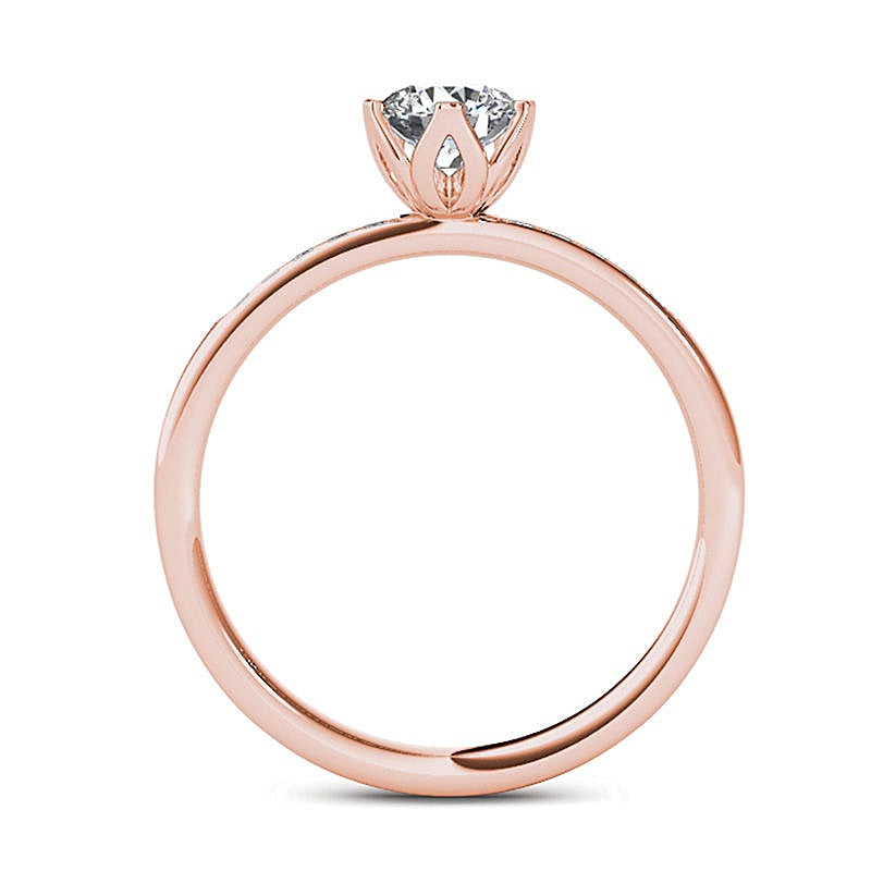 0.5 CT. TW Diamond Engagement Ring in 14K Rose Gold