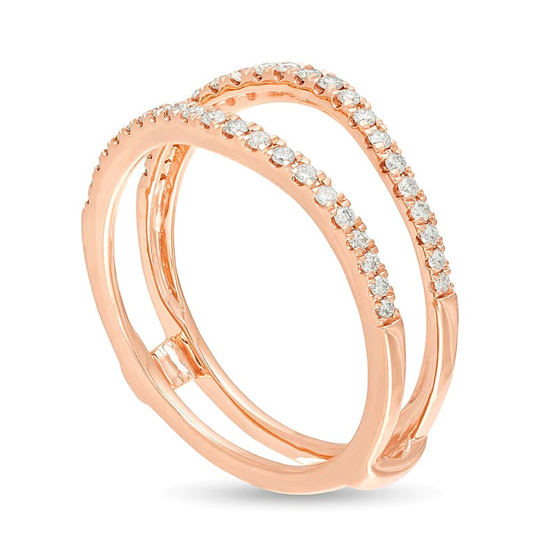 0.25 CT. TW Diamond Contour Solitaire Enhancer in 10K Rose Gold