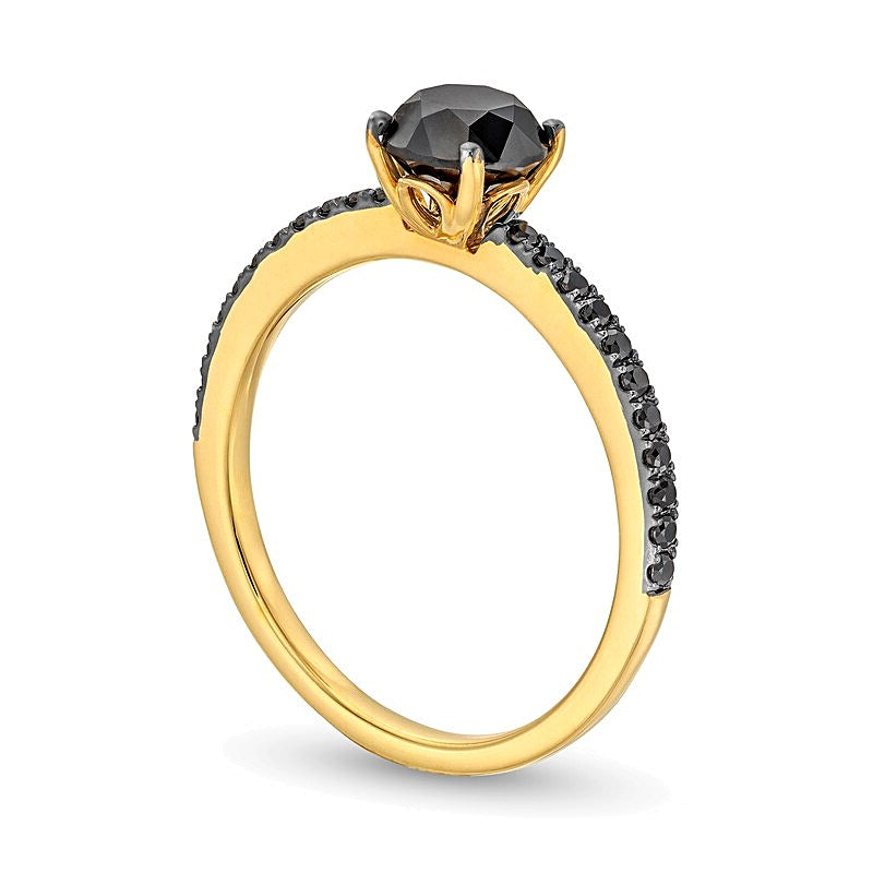 1.33 CT. TW Black Diamond Engagement Ring in 14K Gold