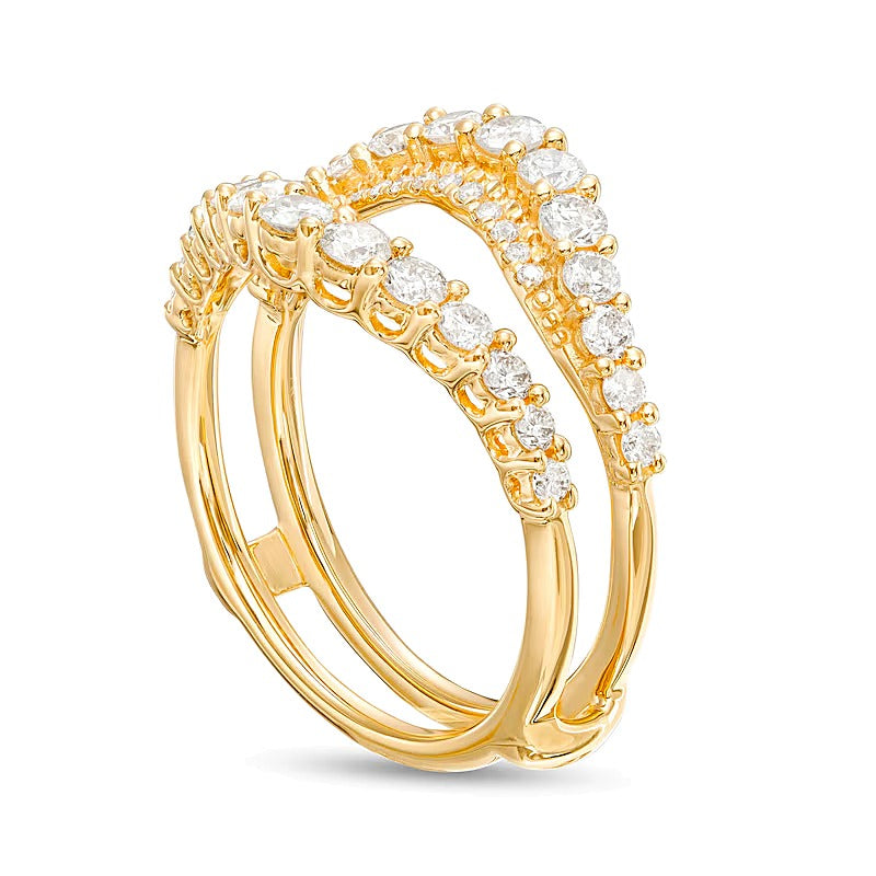 1.0 CT. TW Diamond Contour Solitaire Enhancer in 10K Gold