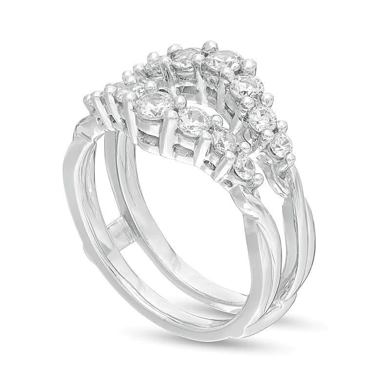0.88 CT. TW Diamond Contour Solitaire Enhancer in 10K White Gold