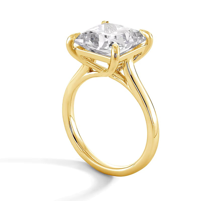 6.0 CT. Princess-Cut Lab-Grown Diamond Solitaire Engagement Ring in 14K Gold (F/VS2)