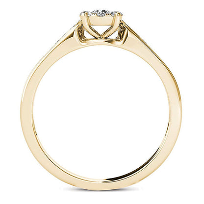 0.25 CT. TW Diamond Frame Promise Ring in 14K Gold