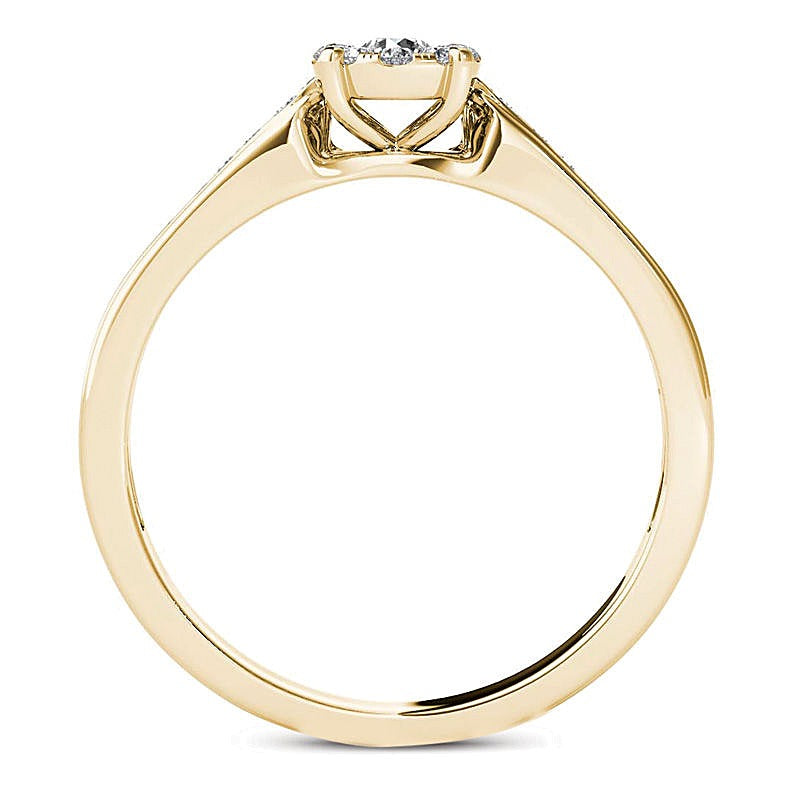 0.25 CT. TW Diamond Frame Promise Ring in 14K Gold