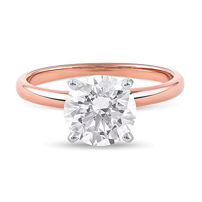 2.0 CT. Lab-Grown Diamond Solitaire Engagement Ring in 14K Rose Gold (F/VS2)