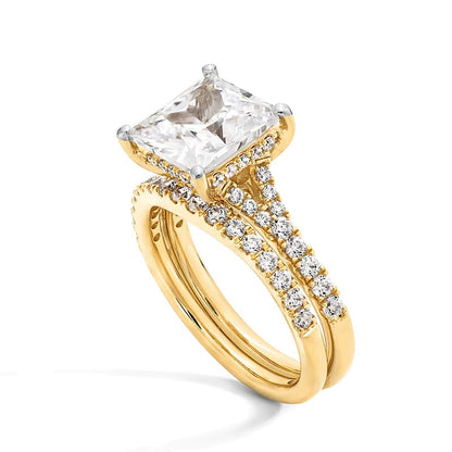 4.5 CT. TW Princess-Cut Lab-Grown Diamond Split Shank Engagement Ring in 14K Gold (F/SI2)