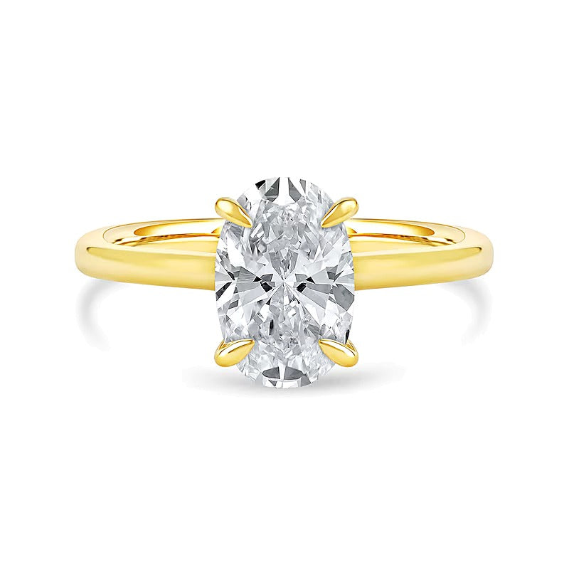 2.0 CT. Oval Diamond Solitaire Engagement Ring in 14K Gold (G/I1)