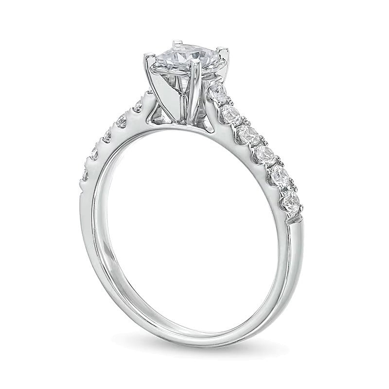 Previously Owned 0.75 CT. TW Princess-Cut Diamond Engagement Ring in 14K White Gold