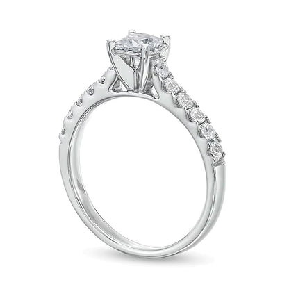 Previously Owned 0.75 CT. TW Princess-Cut Diamond Engagement Ring in 14K White Gold