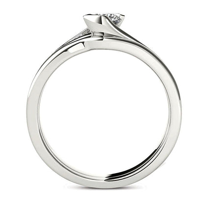 0.5 CT. TW Diamond Bypass Bridal Set in 14K White Gold