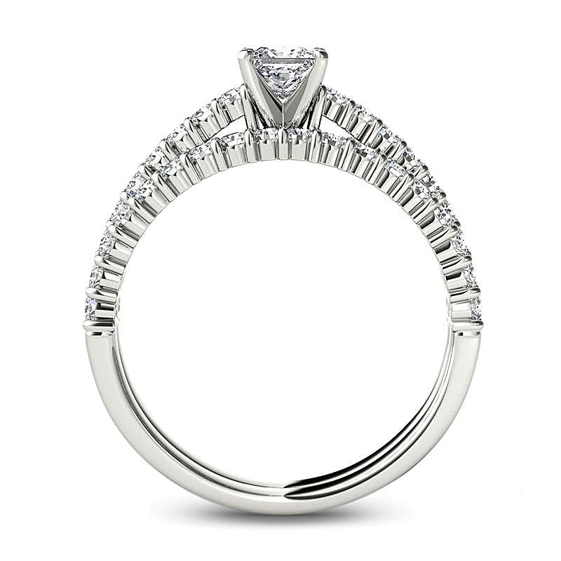 1.0 CT. TW Diamond Bridal Set in 14K White Gold