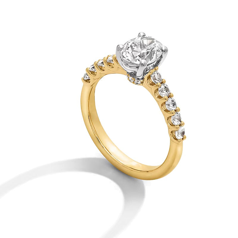 1.5 CT. TW Oval Lab-Grown Diamond Engagement Ring in 14K Gold (I/SI2)