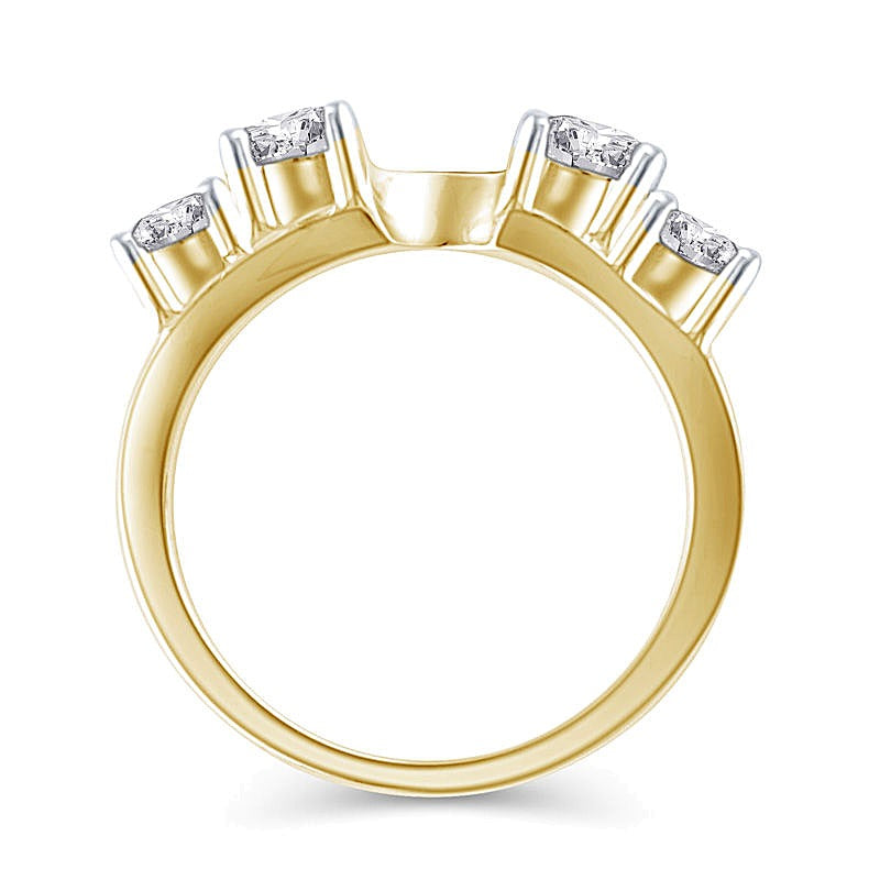 1.0 CT. TW Diamond Four Stone Solitaire Enhancer in 14K Gold