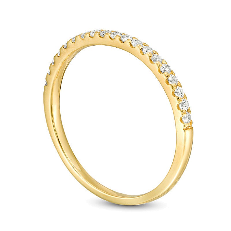 0.25 CT. TW Diamond Ribbon Wedding Band in 10K Gold