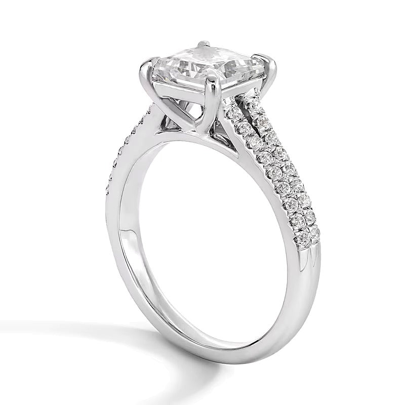 2.25 CT. TW Princess-Cut Lab-Grown Diamond Split Shank Engagement Ring in 14K White Gold (F/VS2)