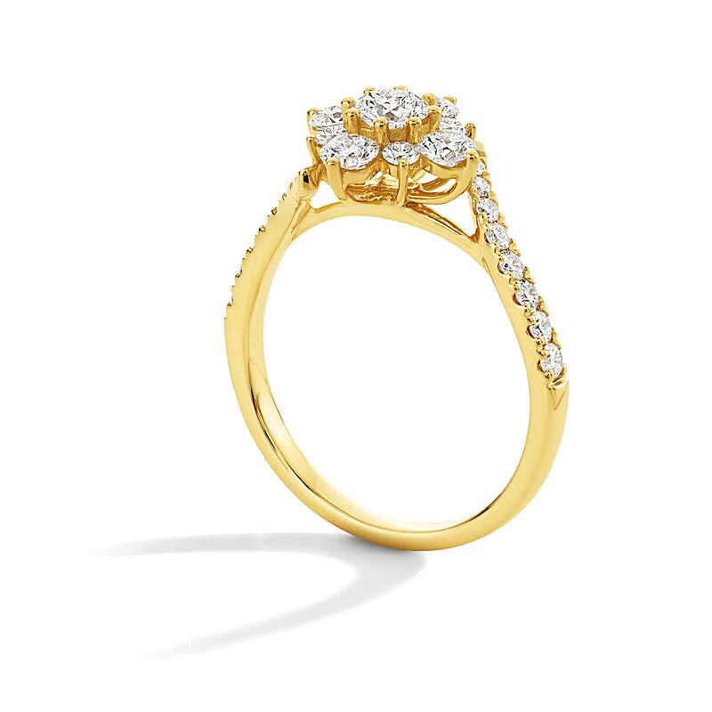 1.0 CT. TW Lab-Grown Multi-Diamond Bypass Ring in 10K Gold (F/VS2)