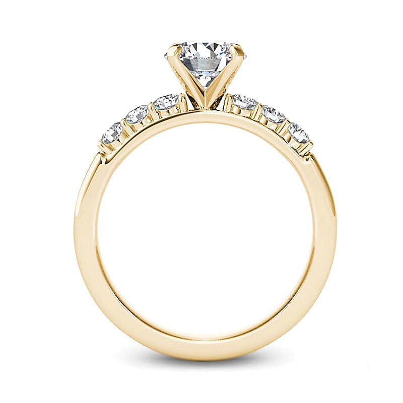 1.0 CT. TW Diamond Seven Stone Engagement Ring in 14K Gold