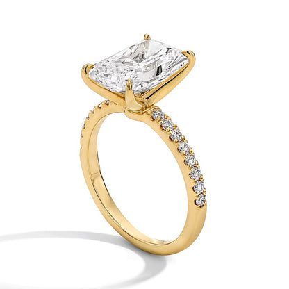 4.25 CT. TW Radiant-Cut Lab-Grown Diamond Engagement Ring in 14K Gold (F/VS2)