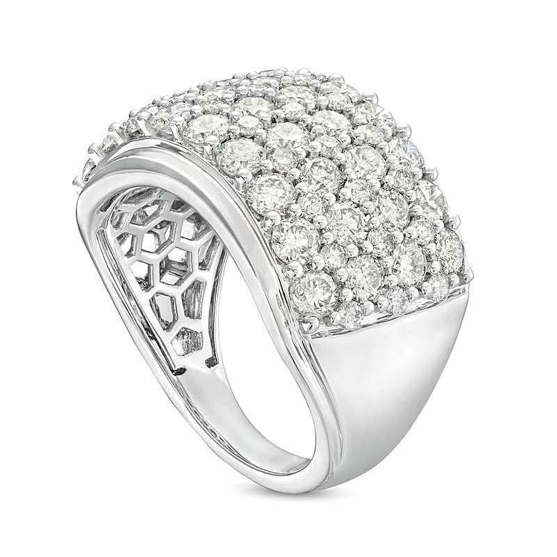 3.5 CT. TW Diamond Multi-Row Anniversary Band in 10K White Gold