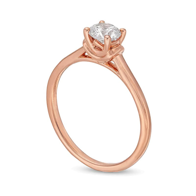 0.5 CT. Diamond Solitaire Engagement Ring in 14K Rose Gold